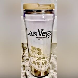Starbucks LAS VEGAS 2004 12oz Travel Tumbler w/Lid Coffee Mug Tall. EUC